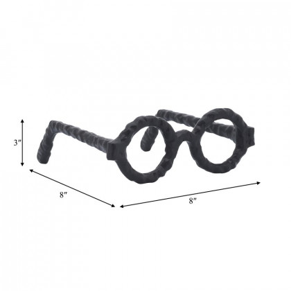 Sagebrook Aluminum Glasses Sculpture - Black