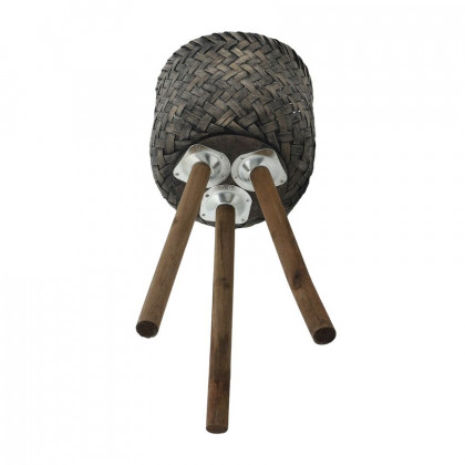 Sagebrook Bamboo Planters On Stands (Set Of 2) - Brown/Black