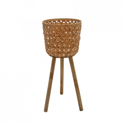 Sagebrook Bamboo Planters On Stands (Set Of 2) - Natural