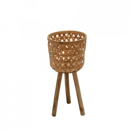 Sagebrook Bamboo Planters On Stands (Set Of 2) - Natural