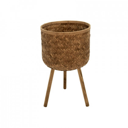 Sagebrook Bamboo Planters (Set Of 3) - Brown