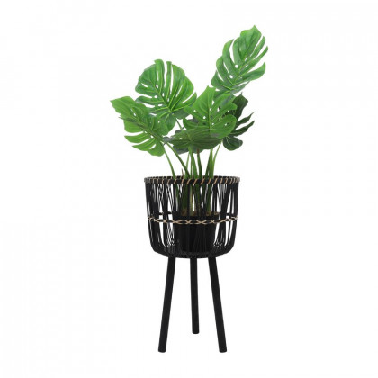 Sagebrook Bamboo Planters (Set Of 3) - Black