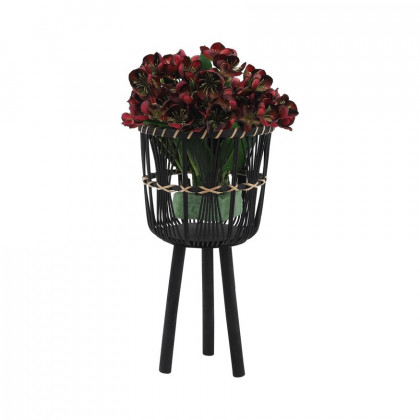 Sagebrook Bamboo Planters (Set Of 3) - Black