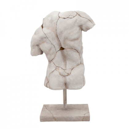 Sagebrook Cracked Torso Sculpture - White