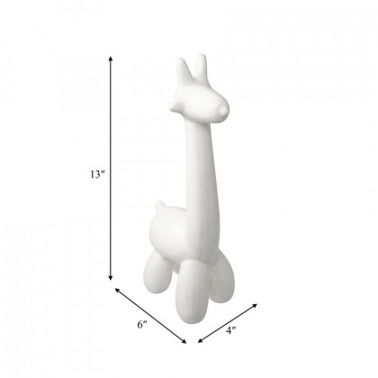 Sagebrook Giraffe Balloon Animal - White