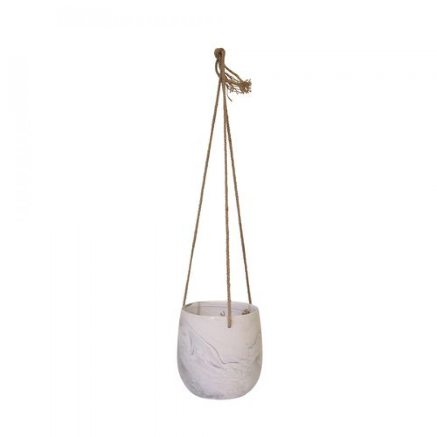 Sagebrook - Hanging Gray Marble Planter