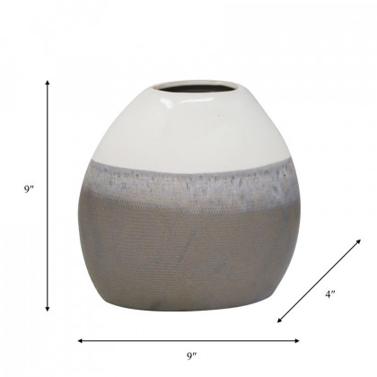 Sagebrook 9" Ceramic Vase - Multi Gray