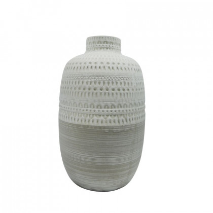 Sagebrook - 10" Ceramic Tribal Vase