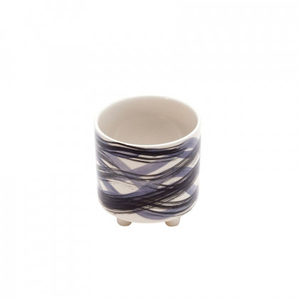 Sagebrook - 9"/6" Footed Planters (Set Of 2) in Abstract Blue