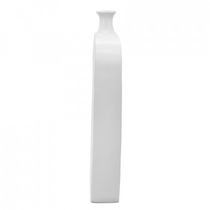 Sagebrook 24" Ceramic Vase With Cut-out - White
