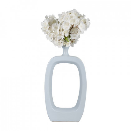 Sagebrook 18" Ceramic Vase With Cut-out - Blue