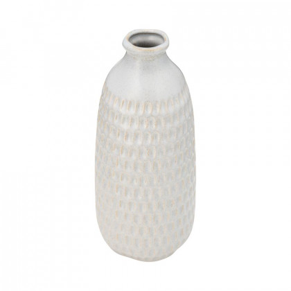 Sagebrook 12" Ceramic Dimpled Vase - Oatmeal