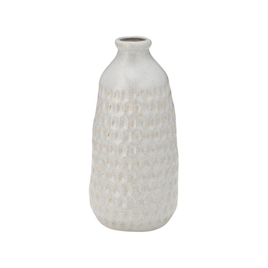 Sagebrook 9" Ceramic Dimpled Vase - Oatmeal
