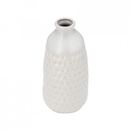 Sagebrook 9" Ceramic Dimpled Vase - Oatmeal