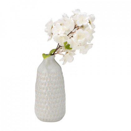 Sagebrook 9" Ceramic Dimpled Vase - Oatmeal