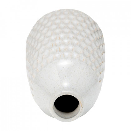 Sagebrook 9" Ceramic Dimpled Vase - Oatmeal