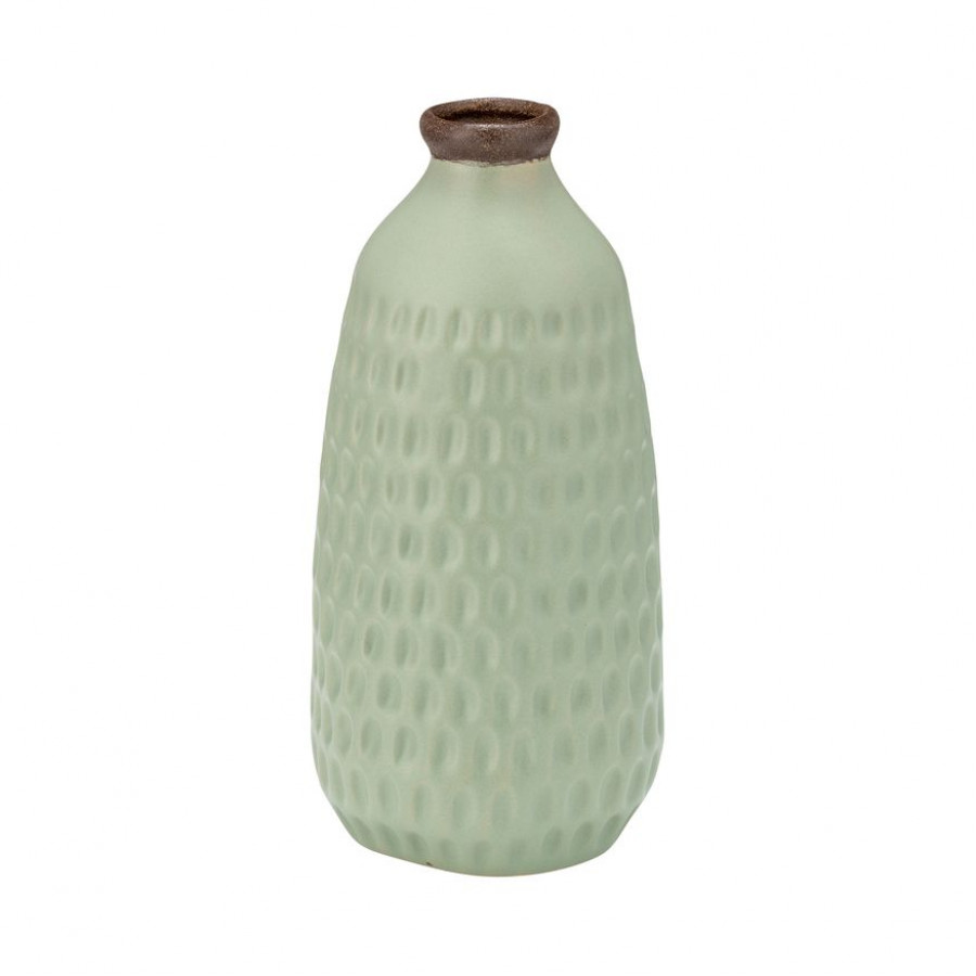 Sagebrook 9" Ceramic Dimpled Vase - Green