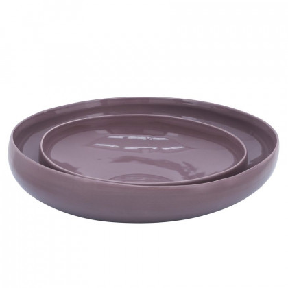 Sagebrook 12"/15" Organic Bowls (Set Of 2) - Lavander