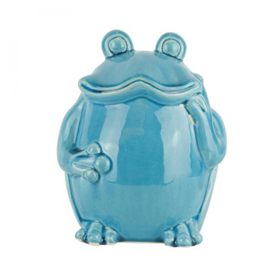 Sagebrook - 9" Ceramic Standing Frog in Teal
