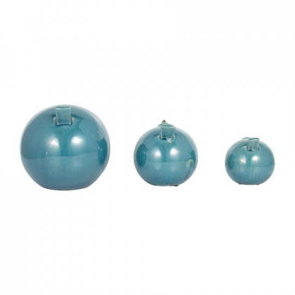 Sagebrook 7.5" Ceramic Birds (Set Of 3) - Teal