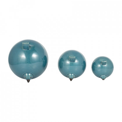 Sagebrook 7.5" Ceramic Birds (Set Of 3) - Teal