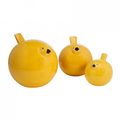 Sagebrook 7.5" Ceramic Birds (Set Of 3) - Yellow