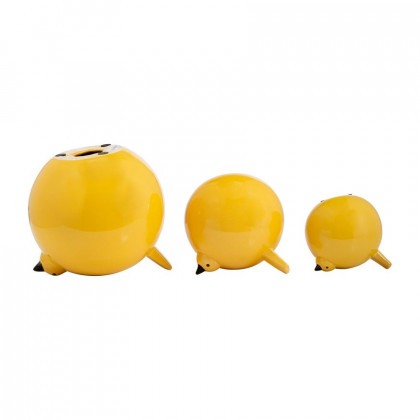 Sagebrook 7.5" Ceramic Birds (Set Of 3) - Yellow
