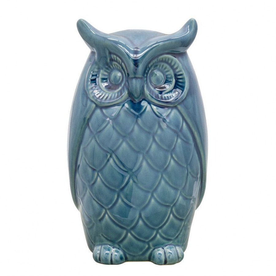 Sagebrook 10" Owl Decor - Blue