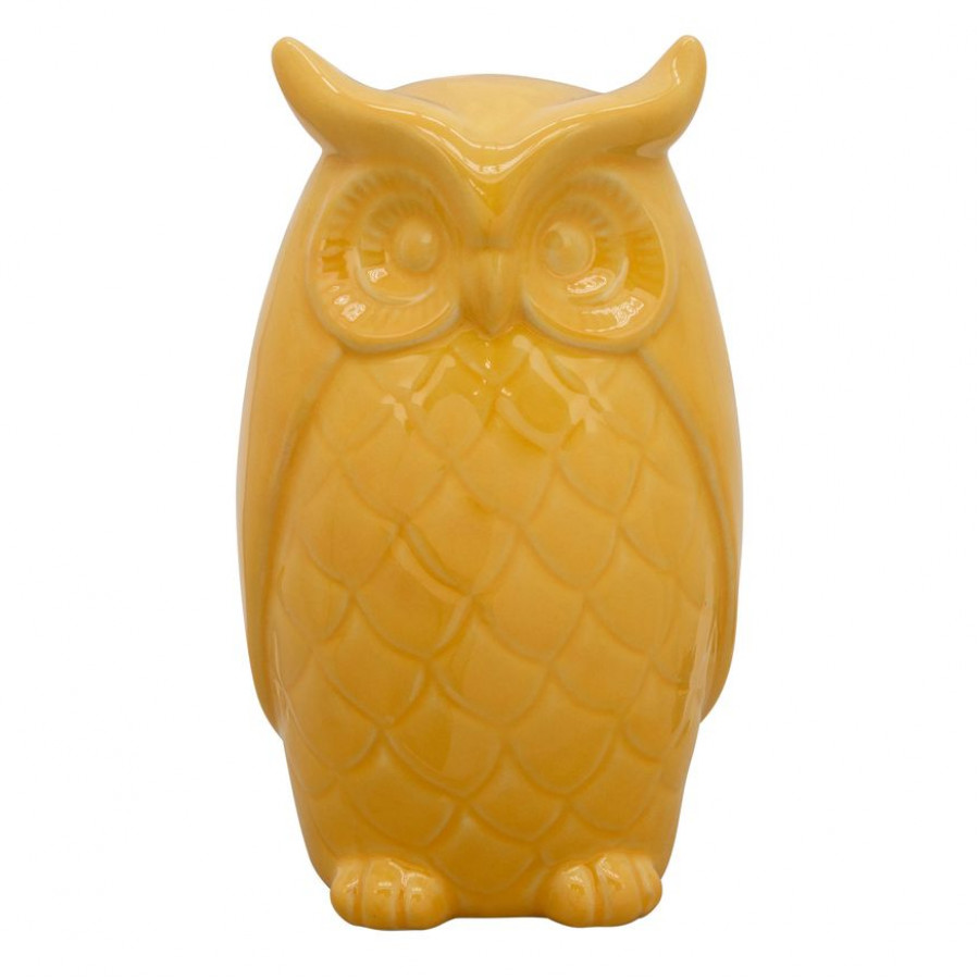 Sagebrook 10" Owl Decor - Yellow