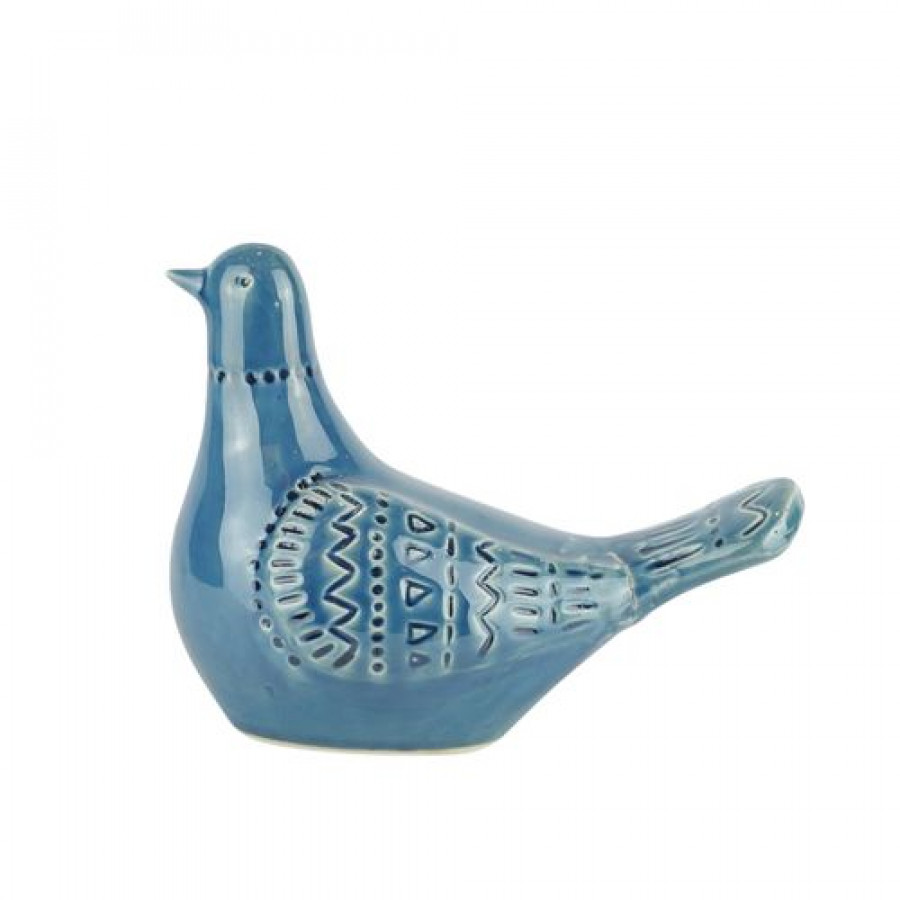 Sagebrook - 8" Ceramic Dove Figurine in Blue