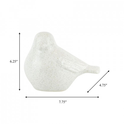 Sagebrook 8" Ceramic Bird Figurine - White