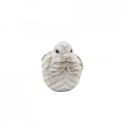 Sagebrook - Resin Decorative Birds (Set Of 3) in Cream