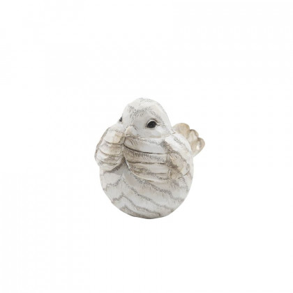 Sagebrook - Resin Decorative Birds (Set Of 3) in Cream