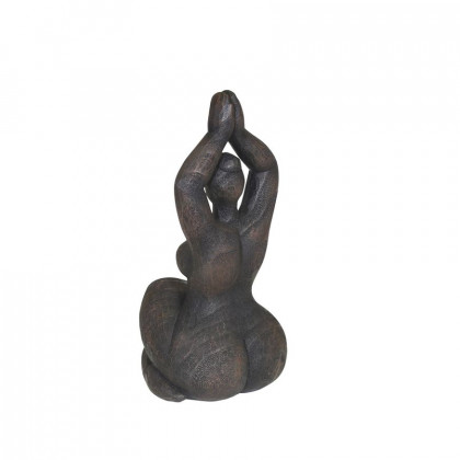Sagebrook 11" Resin Namaste Female Yoga Figurine - Black