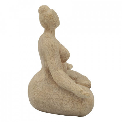 Sagebrook 11" Resin Sucasana Female Yoga Figurine - Brown