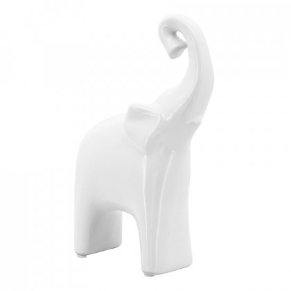 Sagebrook 6"x11" Ceramic Elephant - White