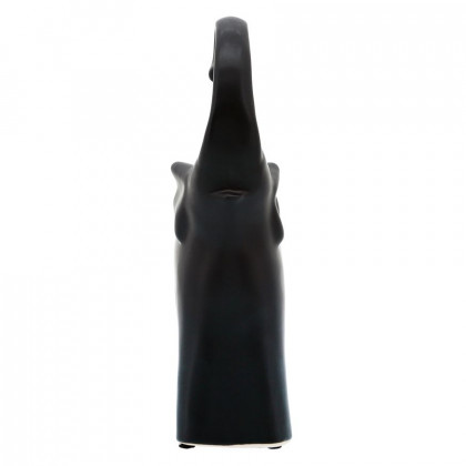 Sagebrook 6"x11" Ceramic Elephant - Matte Black