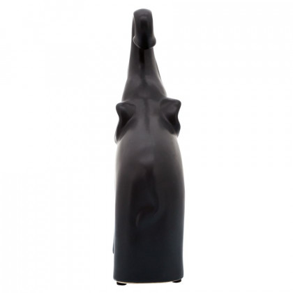 Sagebrook 6"x11" Ceramic Elephant - Matte Black