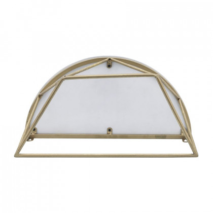 Sagebrook 16" Wood/Metal Demilune Wall Shelf - White