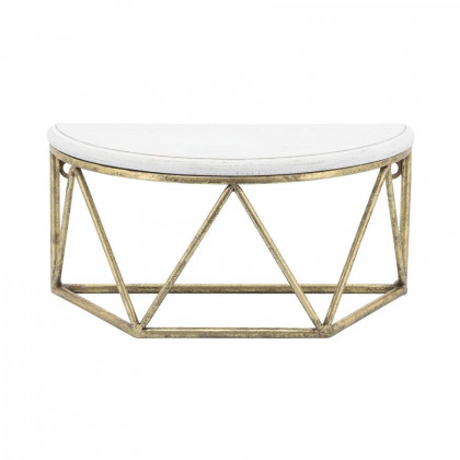 Sagebrook - 16" Wood/Metal Demilune Wall Shelf