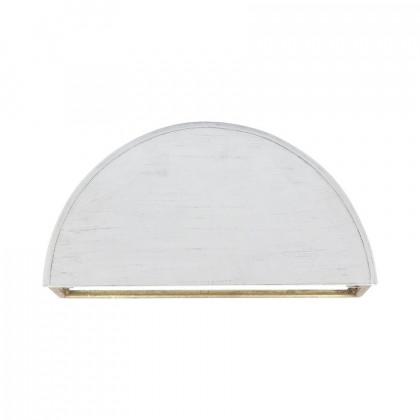 Sagebrook 12" Wood/Metal Demilune Wall Shelf - White