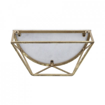 Sagebrook 12" Wood/Metal Demilune Wall Shelf - White