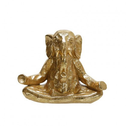 Sagebrook - 8" Polyresin Meditating Elephant