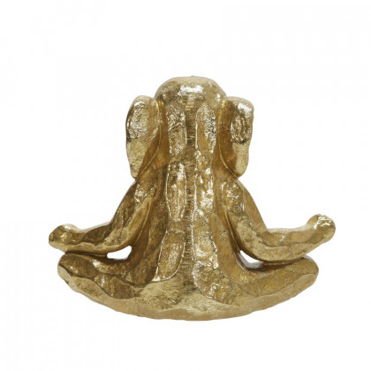 Sagebrook 8" Polyresin Meditating Elephant - Gold