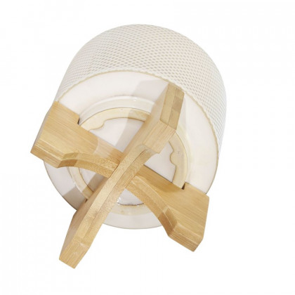 Sagebrook 6" Ceramic Planter On Stand - White/Tan