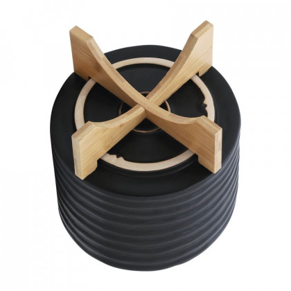 Sagebrook 10" Textured Planter With Stand - Black
