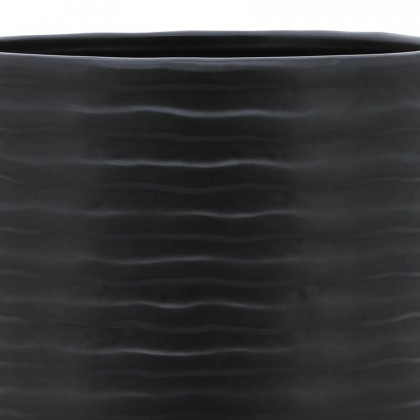Sagebrook 10" Textured Planter With Stand - Black