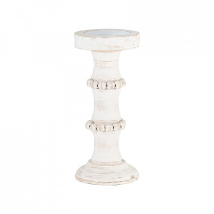 Sagebrook - 14" Wooden Antique Style Candle Holder
