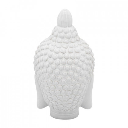 Sagebrook 10" Ceramic Buddha Head - White