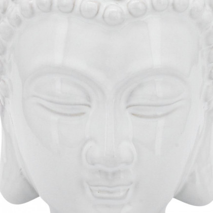 Sagebrook 10" Ceramic Buddha Head - White